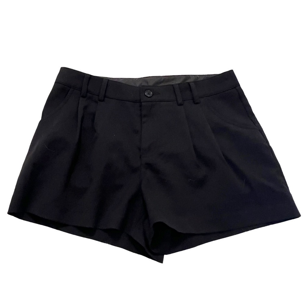 Divided H&M Women's Size 4 Pleated Shorts Black Dressy Material Black Stretch